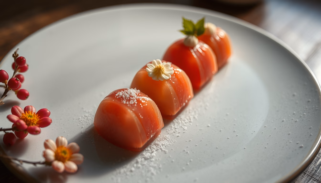 wagashi sweets seasonal in editorial style