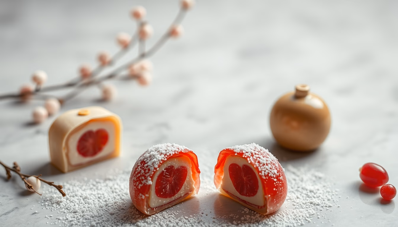 wagashi sweets seasonal in editorial style