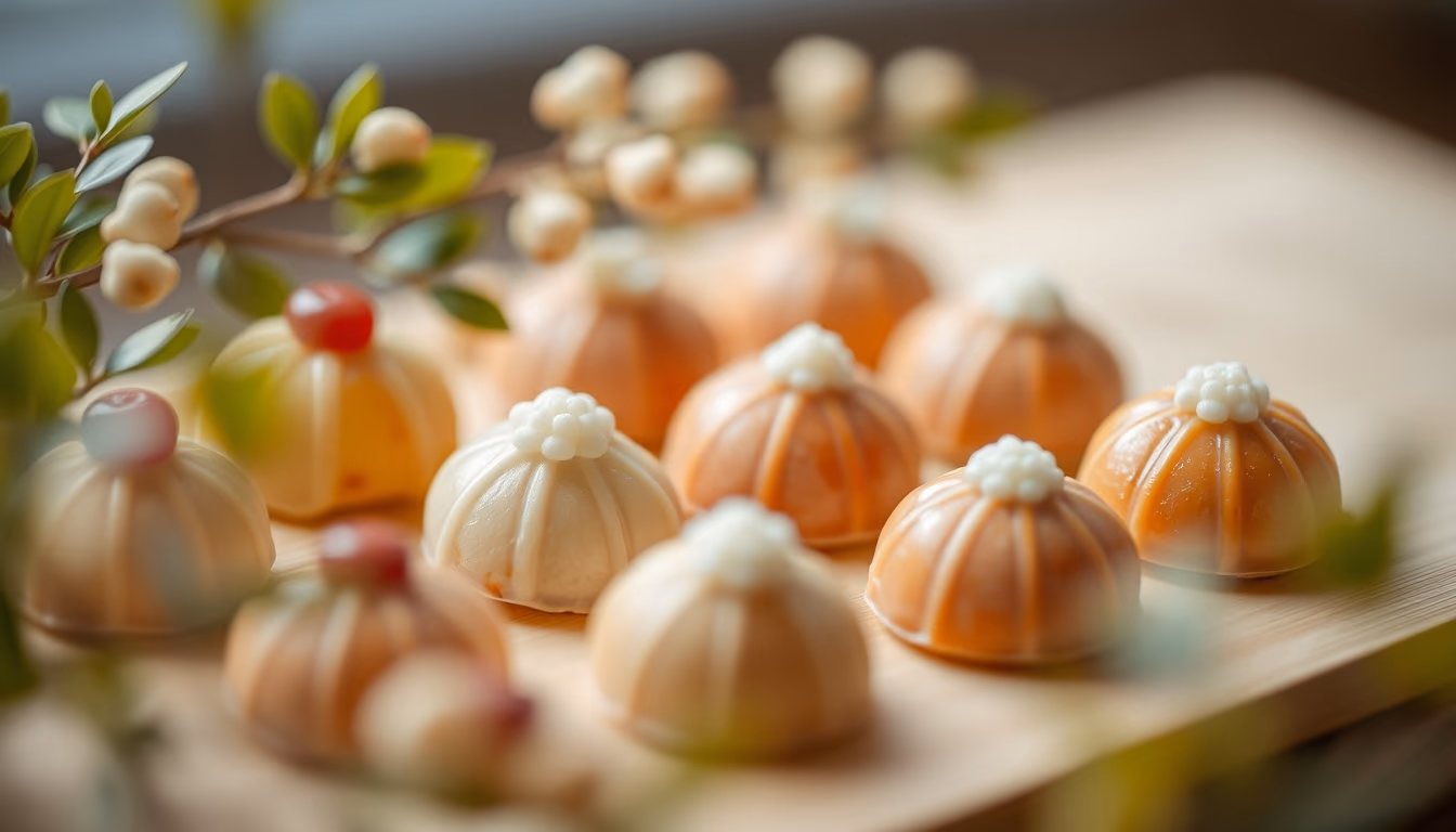 wagashi sweets seasonal in editorial style