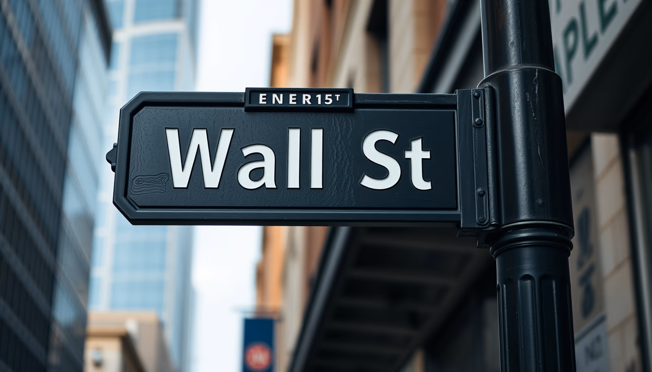 Wall street sign new york em estilo editorial