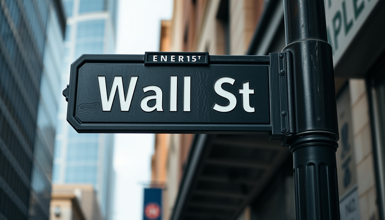 wall street sign new york in editorial style