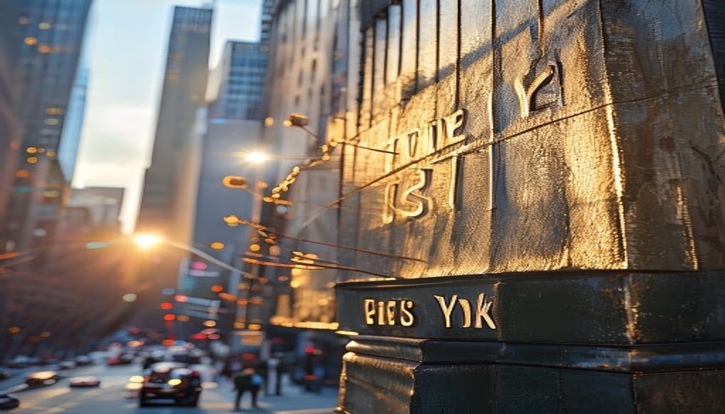 Wall street sign new york em estilo editorial