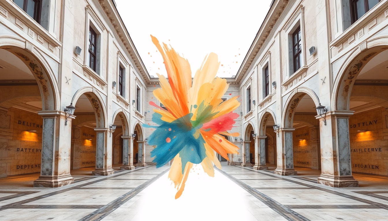 watercolor brush splash in editorial style