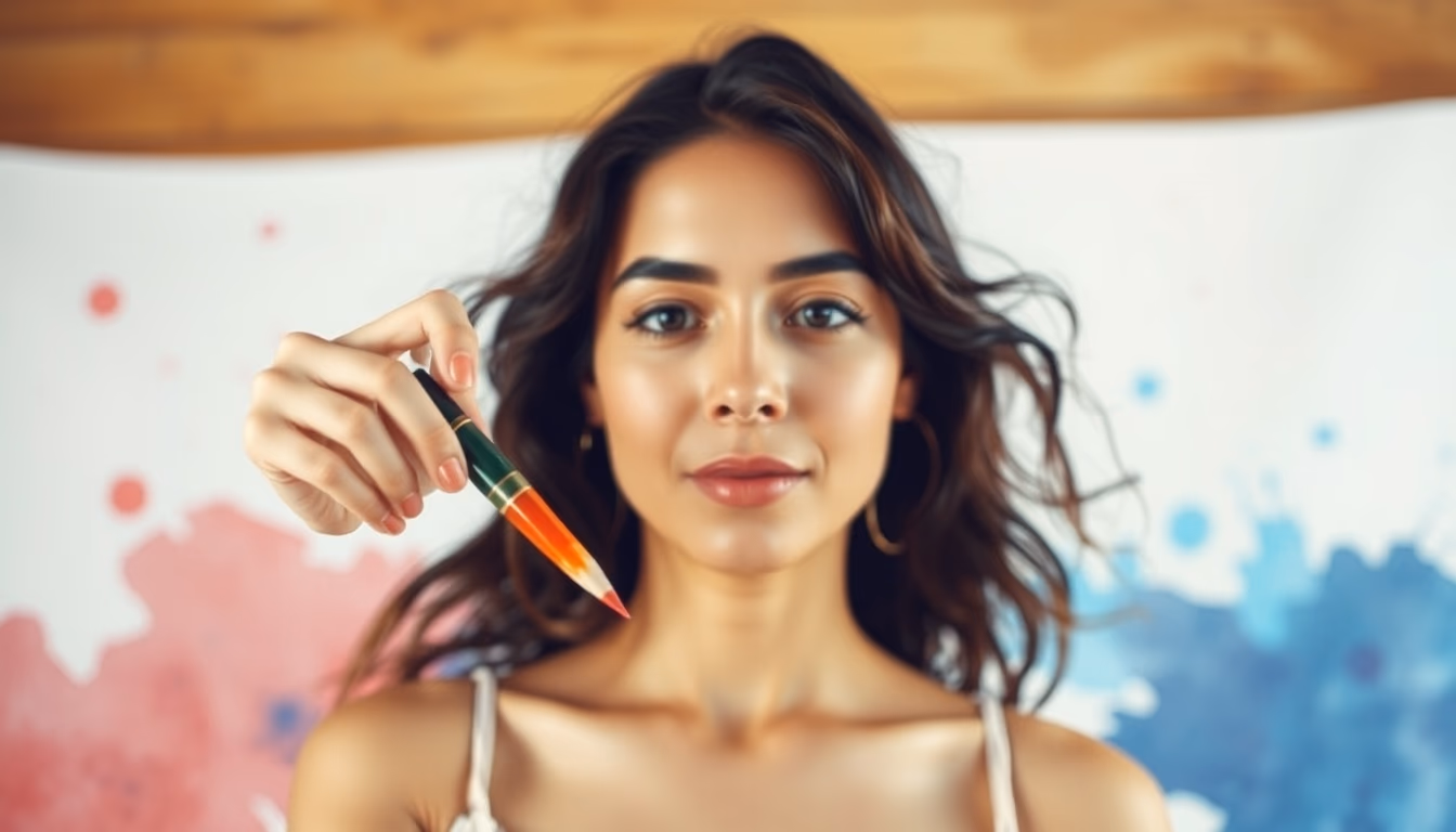 watercolor brush splash in editorial style