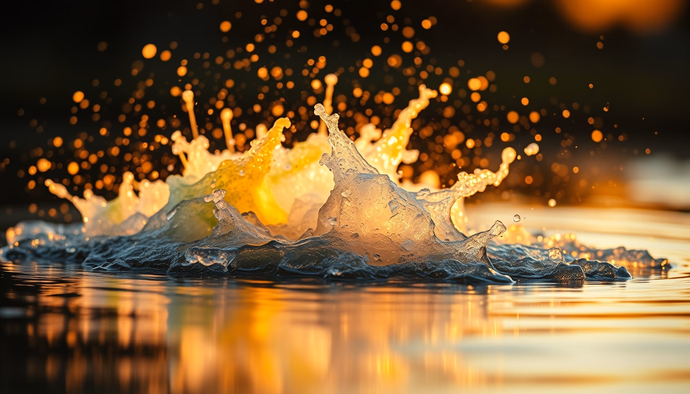 watercolor splash in editorial style