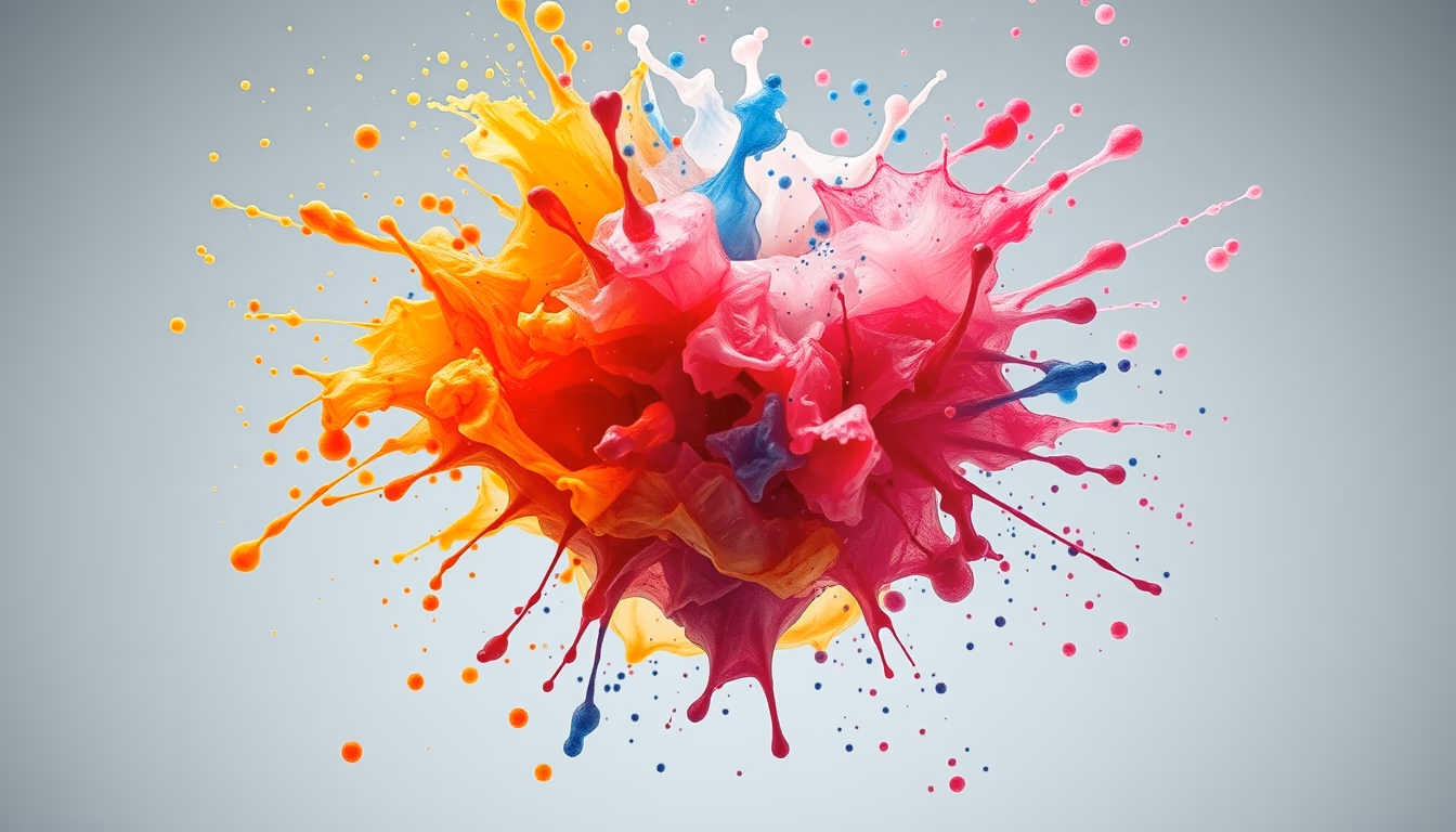 watercolor splash in editorial style