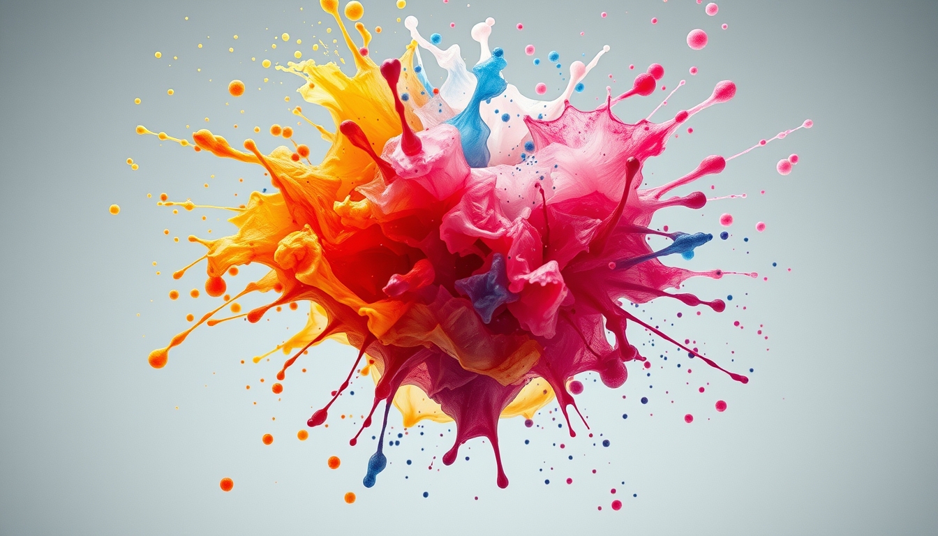 watercolor splash in editorial style