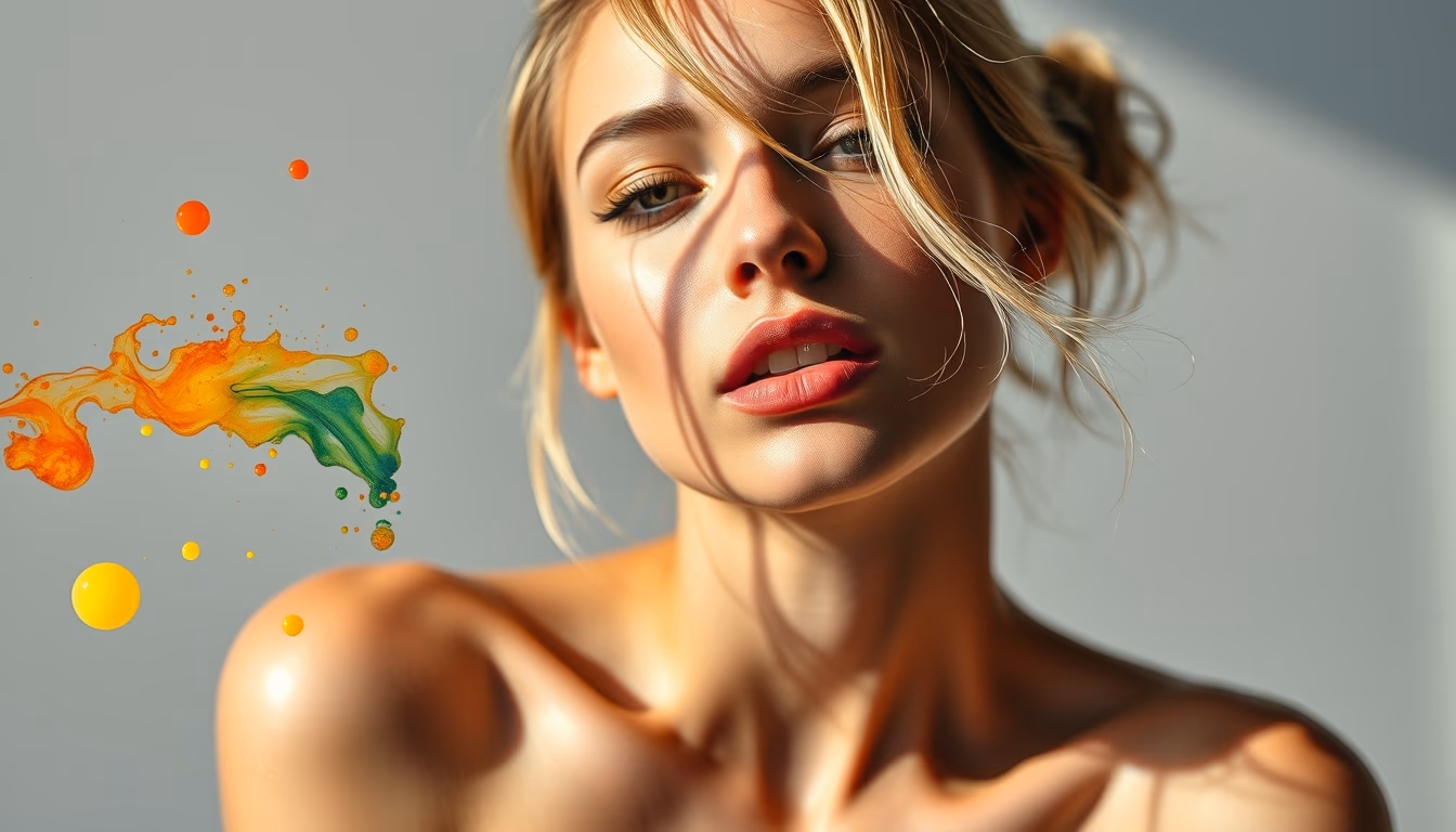 watercolor splash in editorial style