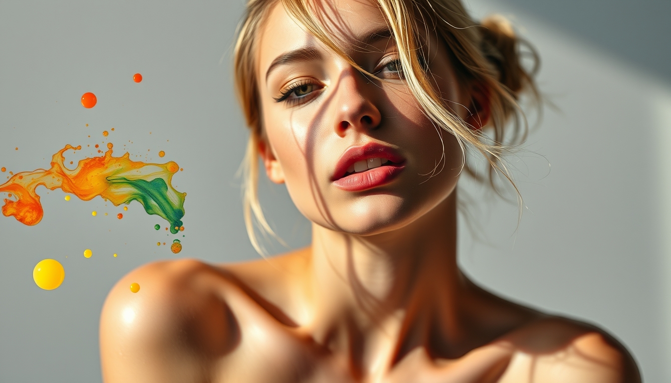 watercolor splash in editorial style