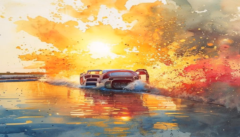 watercolor splash in editorial style