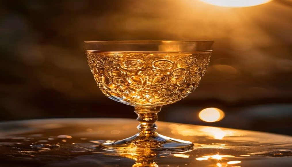 waterford lismore goblet in luxury editorial photography