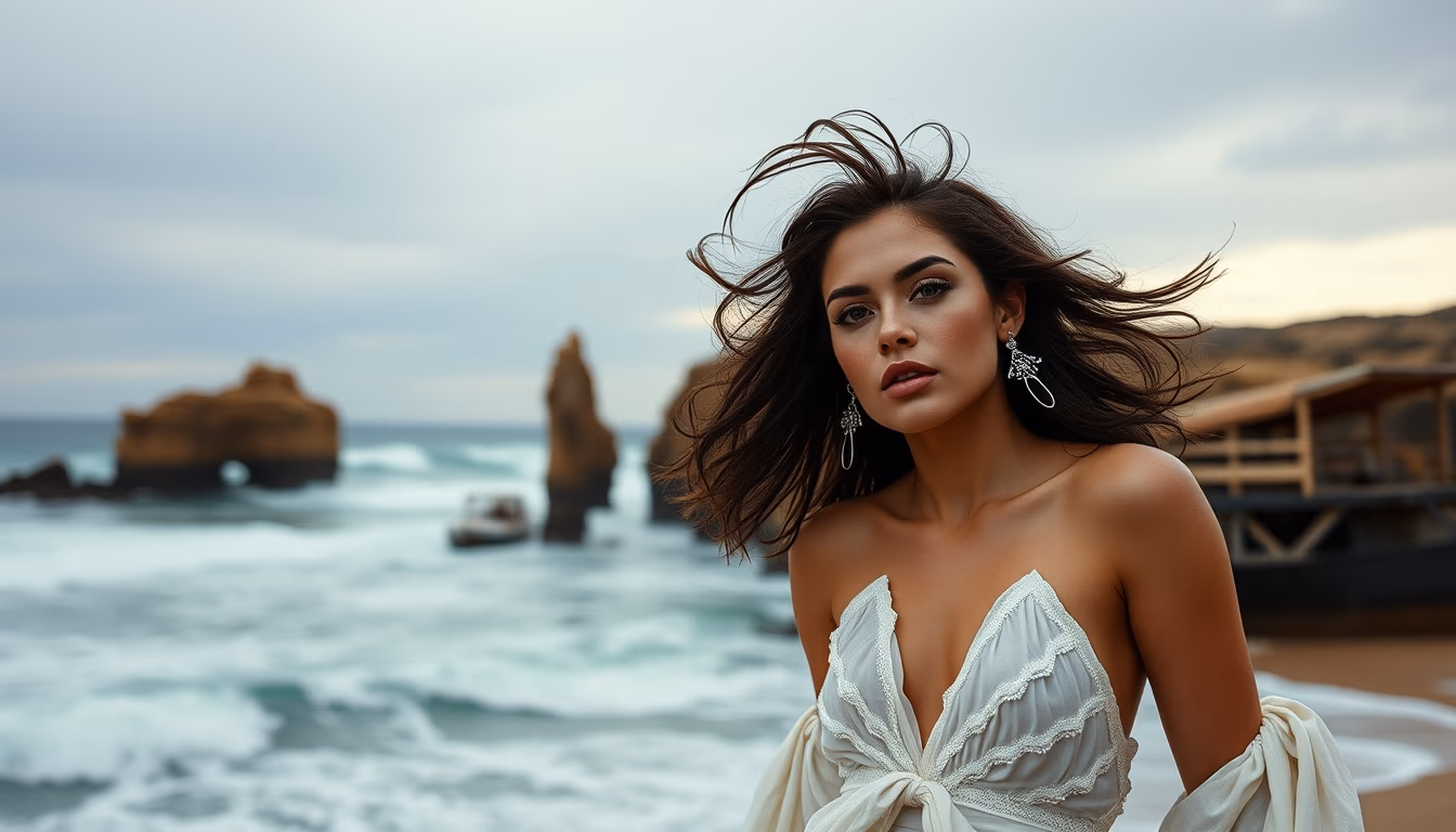 wave rock australia in editorial style