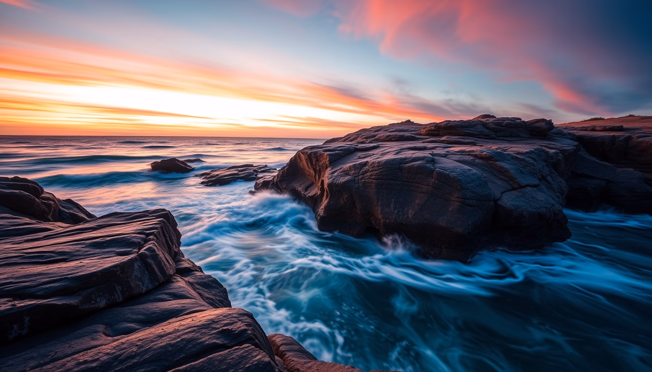 wave rock australia in editorial style