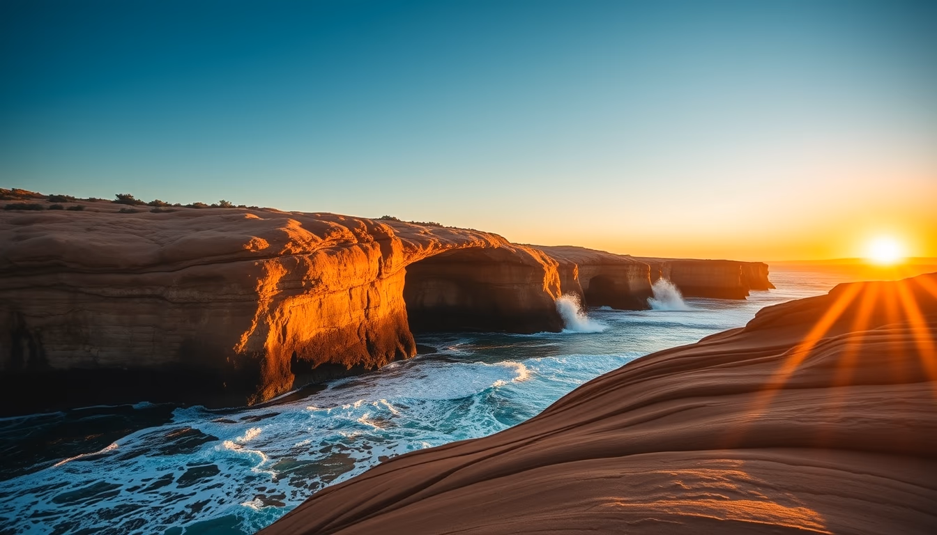 wave rock australia in editorial style