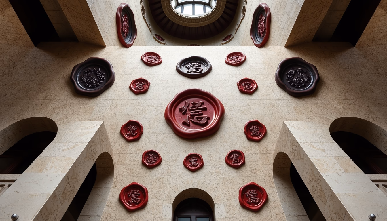 wax seal collection in editorial style