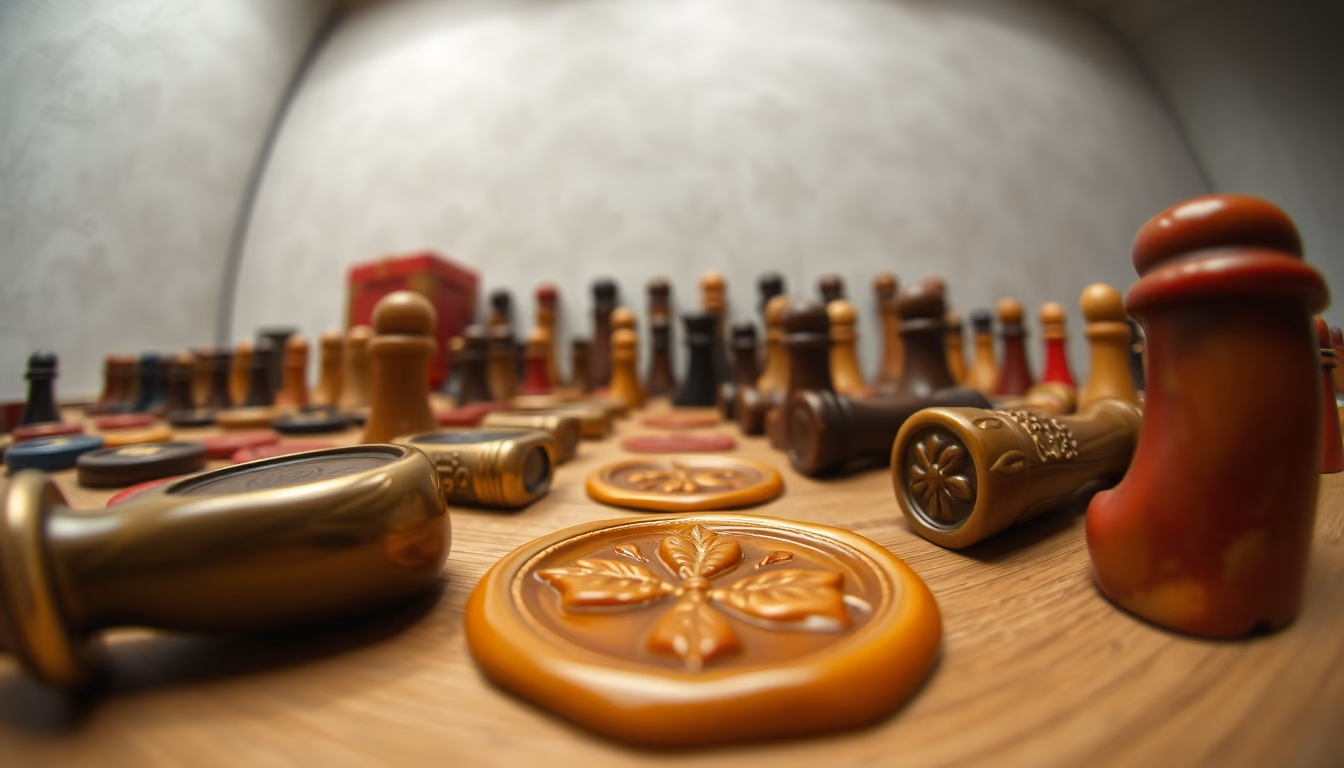 wax seal collection in editorial style