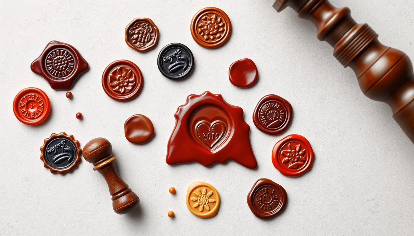 wax seal collection in editorial style