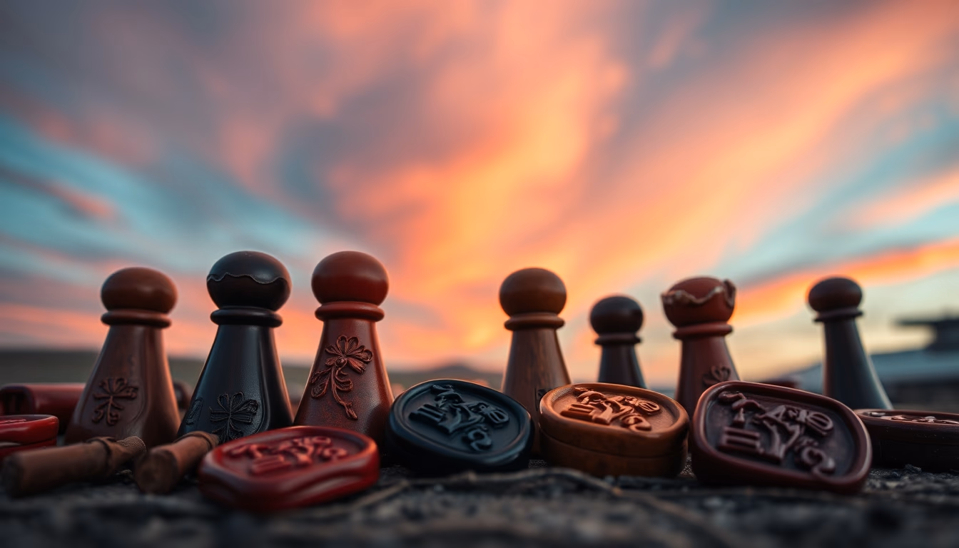 wax seal collection in editorial style