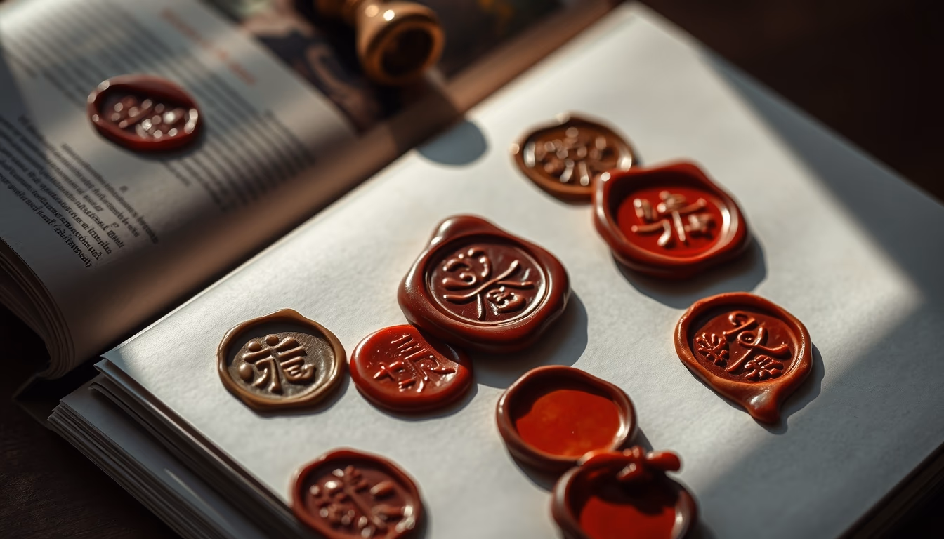 wax seal collection in editorial style