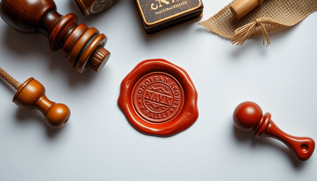 wax seal stamp in editorial style