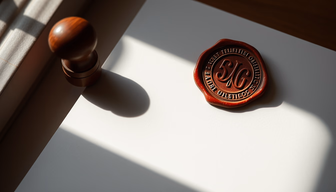 wax seal stamp in editorial style