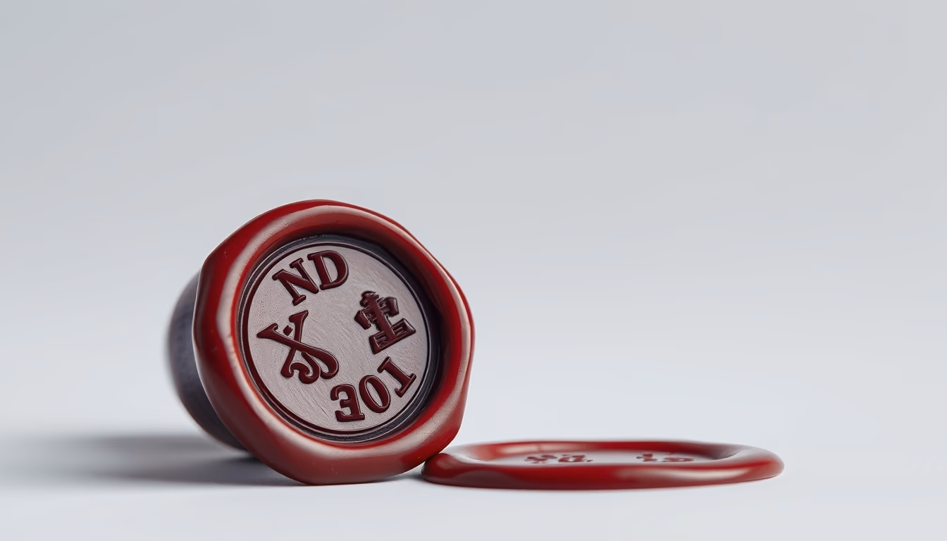 wax seal stamp in editorial style