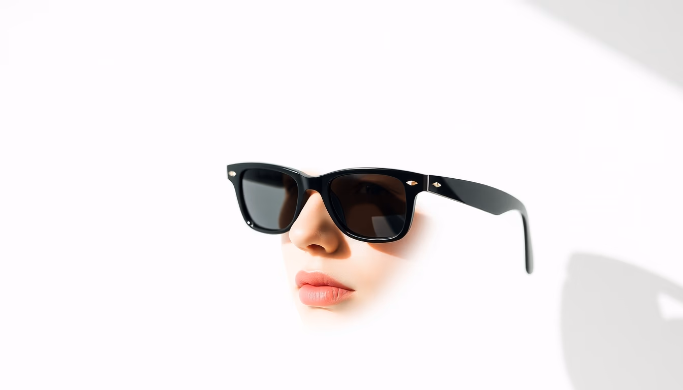 wayfarer black classic in editorial style