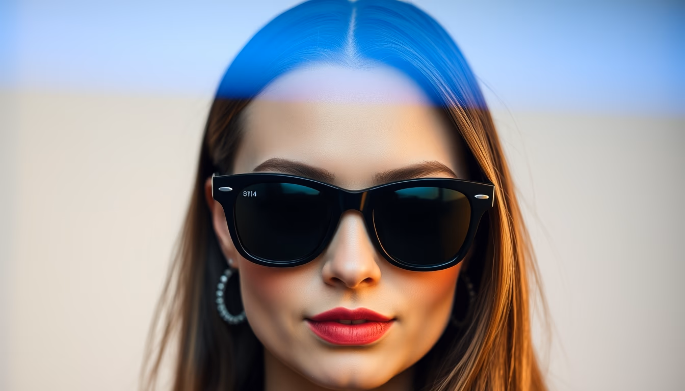 wayfarer black classic in editorial style