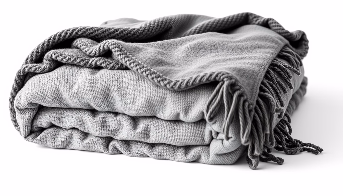 weighted blanket gray in editorial style