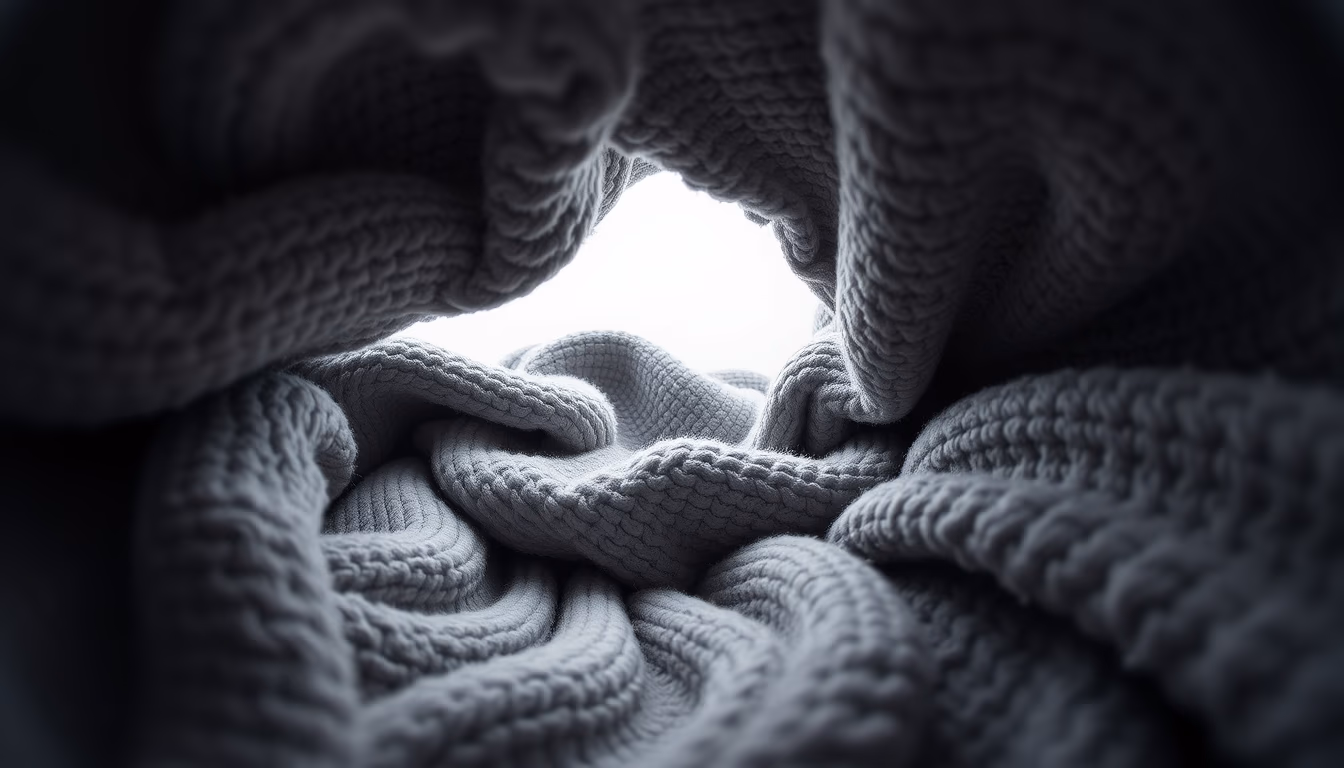 weighted blanket gray in editorial style