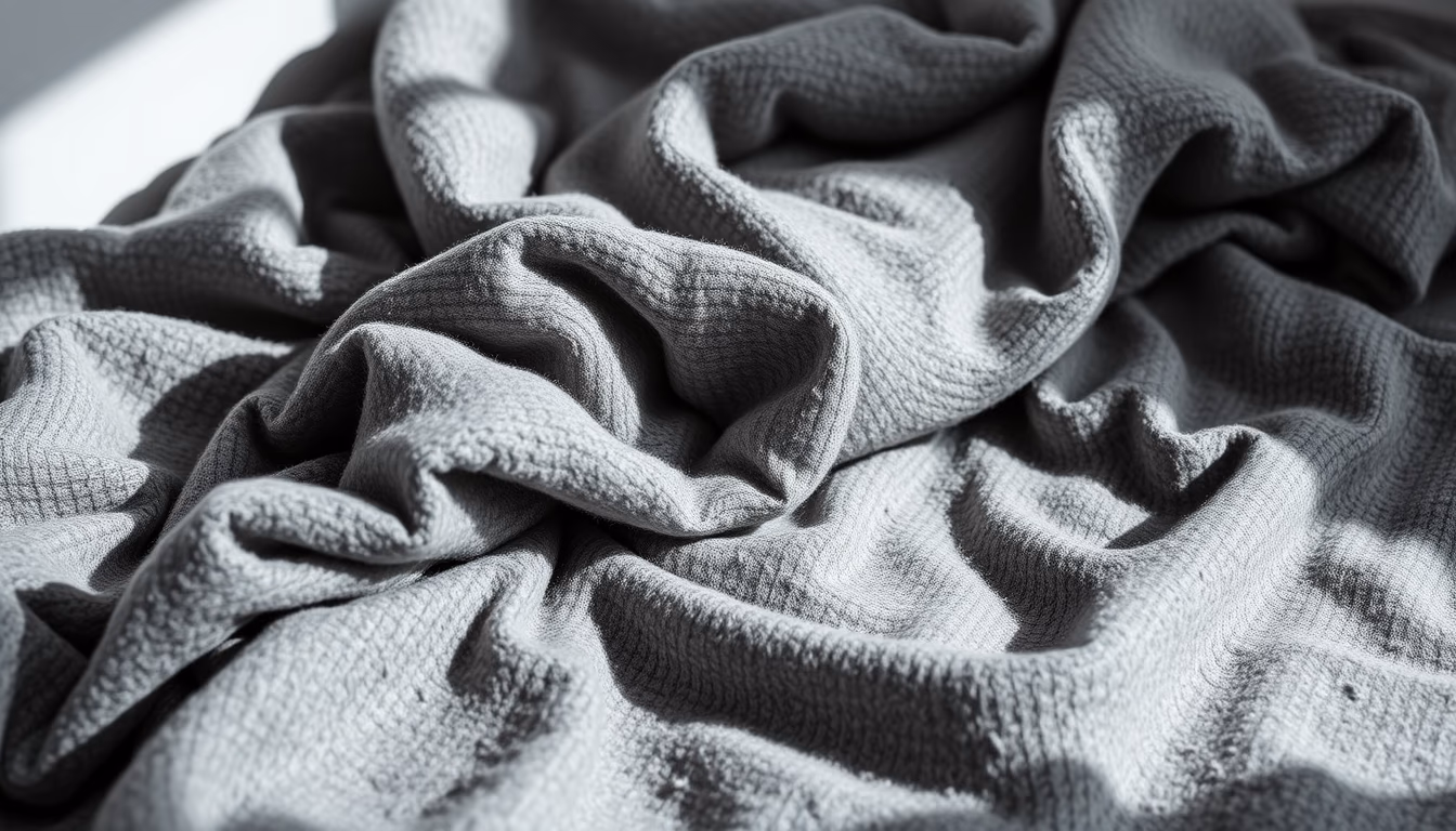 weighted blanket gray in editorial style