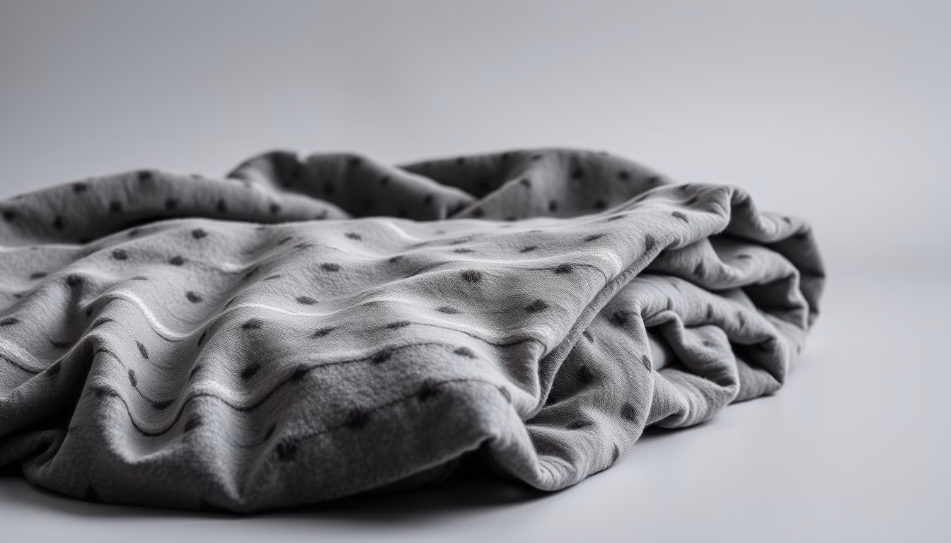 weighted blanket gray in editorial style