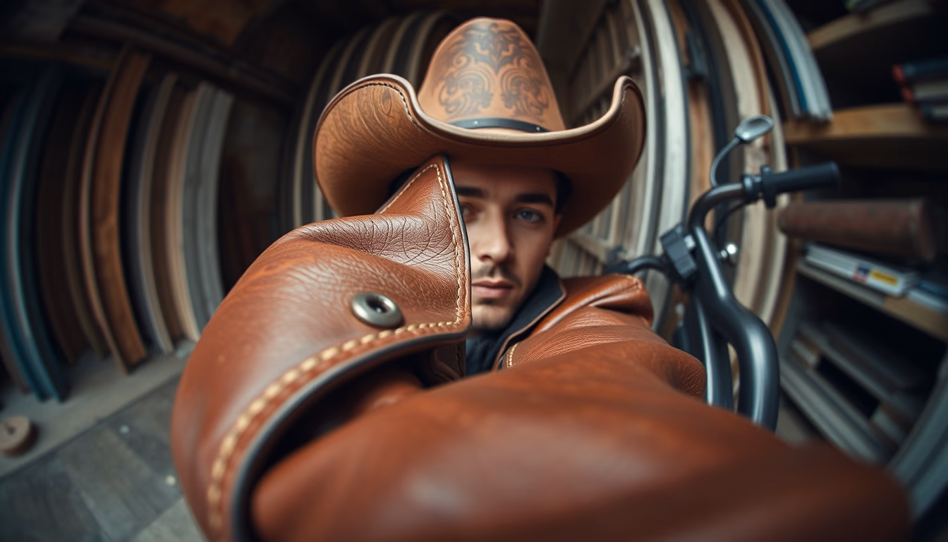 western saddle leather in editorial style