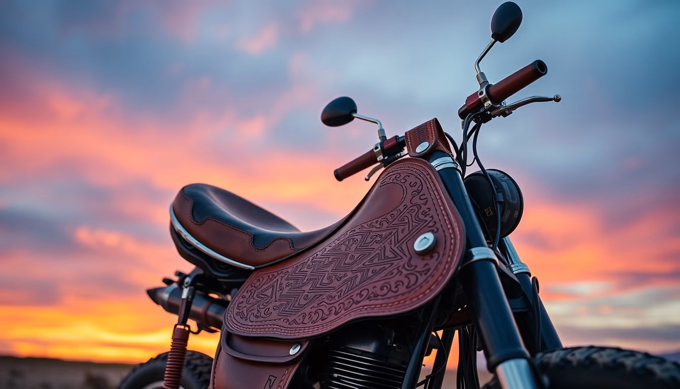 western saddle leather in editorial style