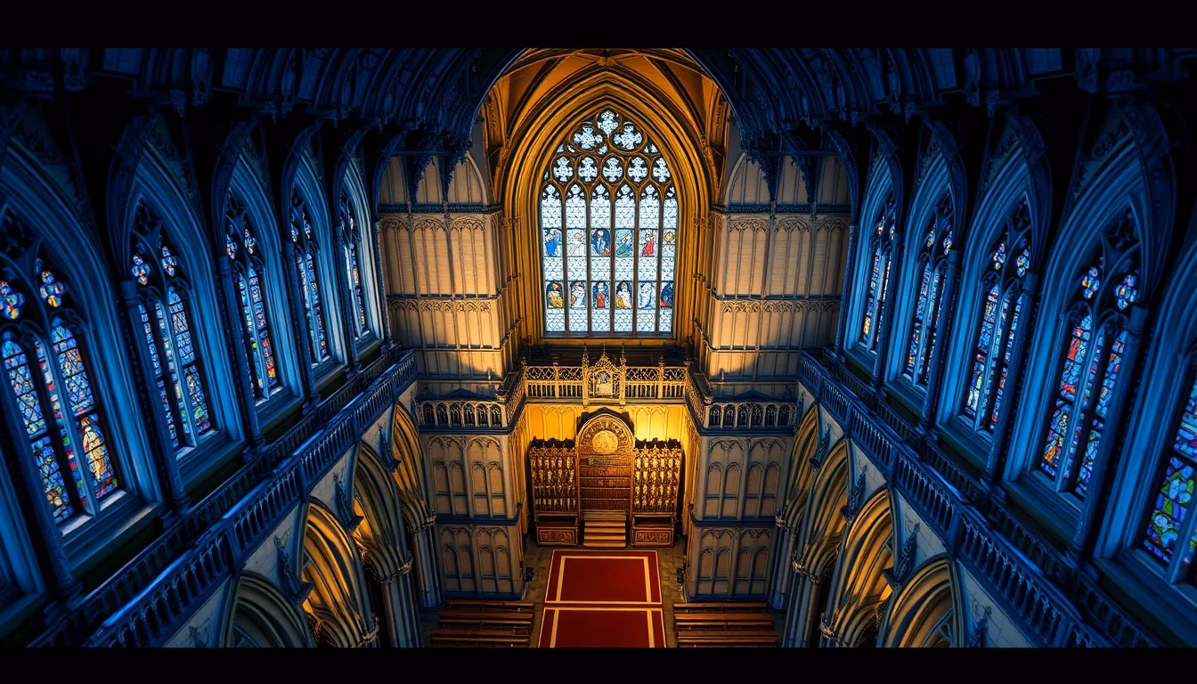 westminster abbey interior in editorial style