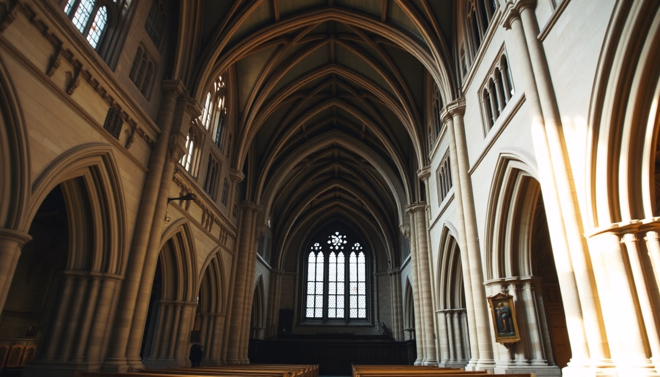 westminster abbey interior in editorial style