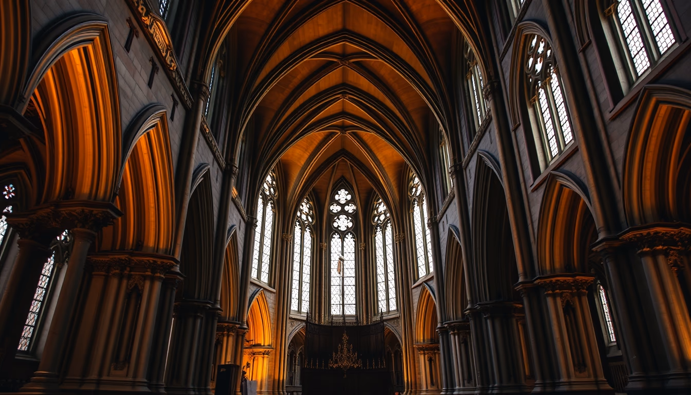 westminster abbey interior in editorial style