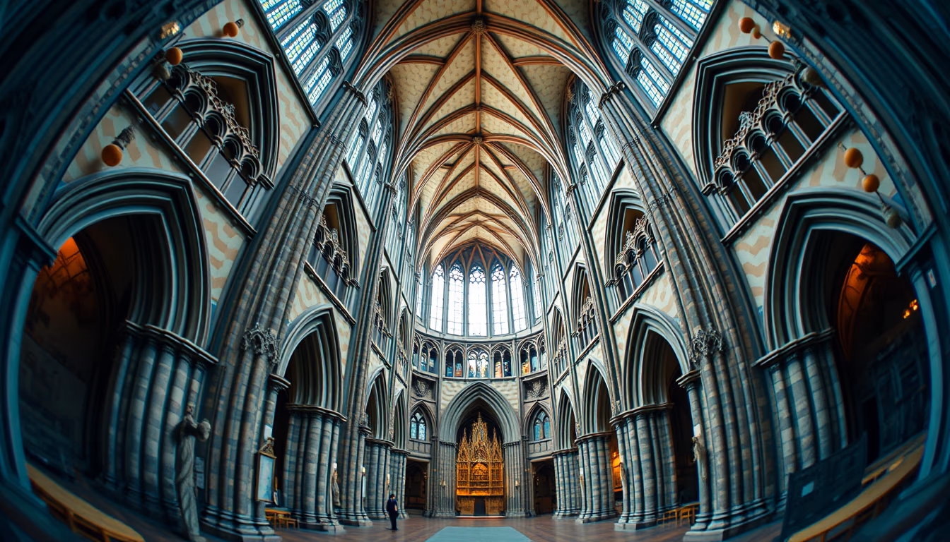 westminster abbey interior in editorial style