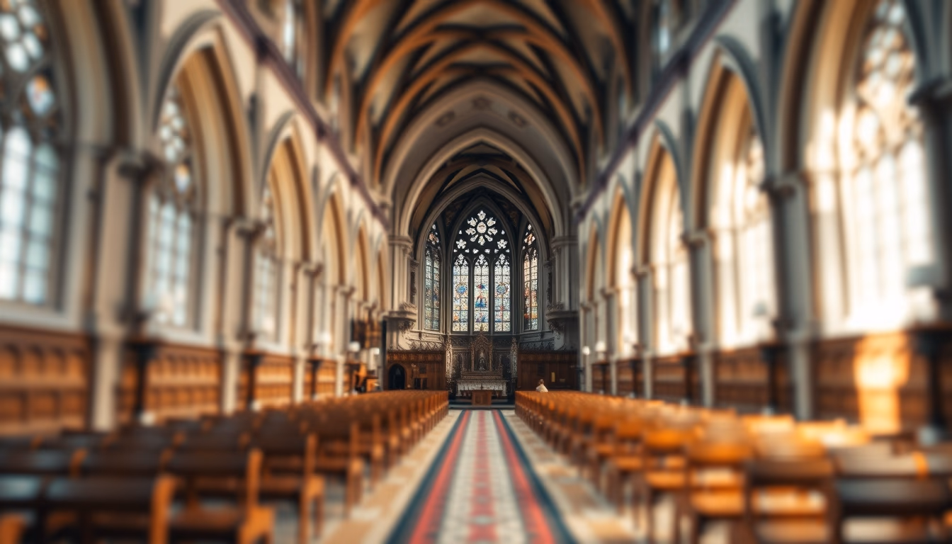 westminster abbey interior in editorial style