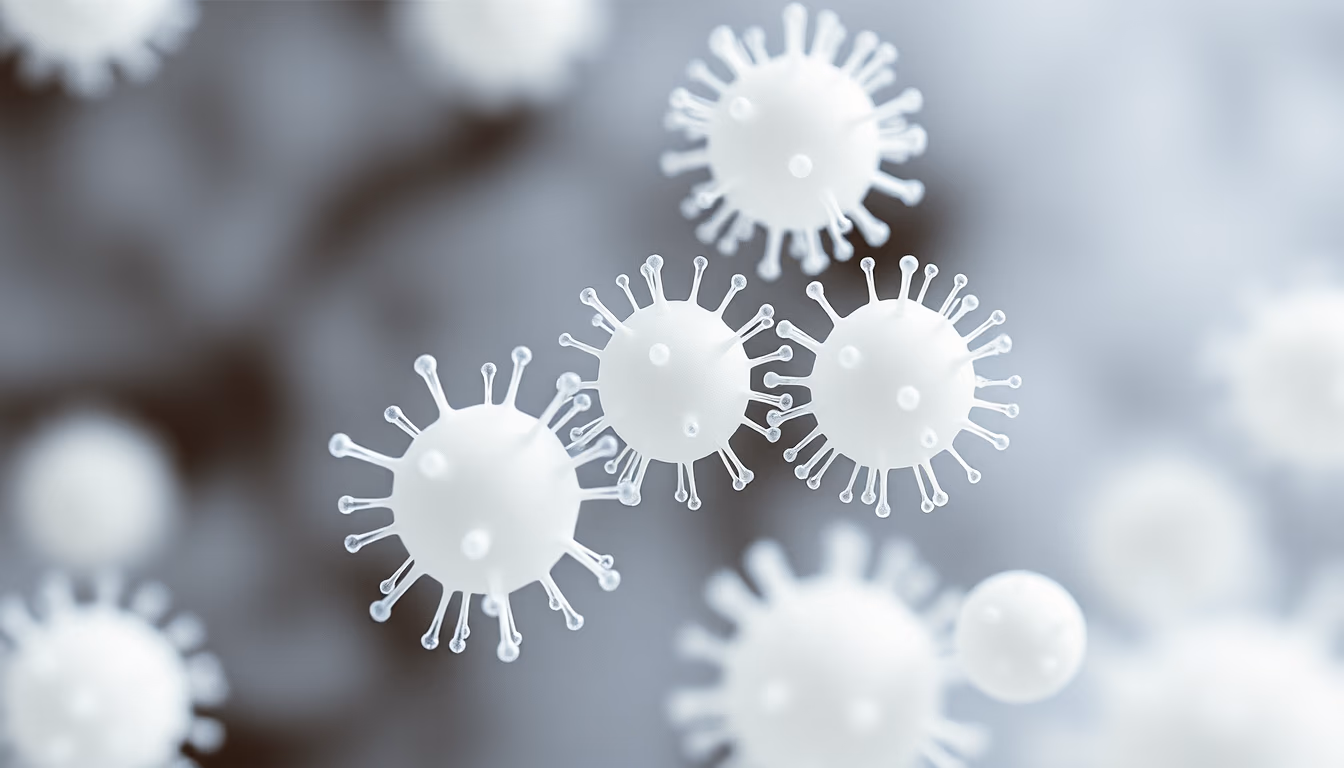 white blood cells macro in editorial style