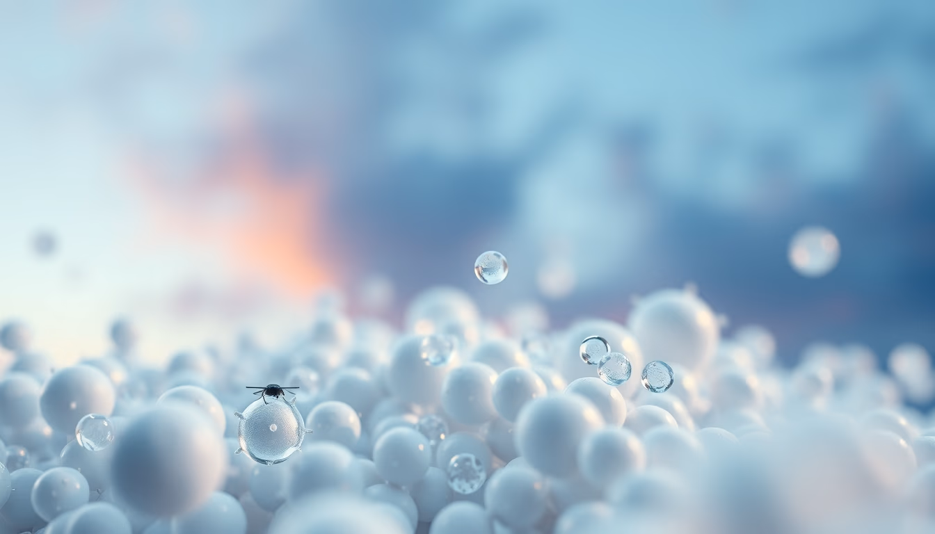 white blood cells macro in editorial style