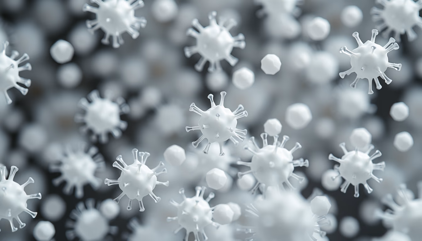 white blood cells macro in editorial style