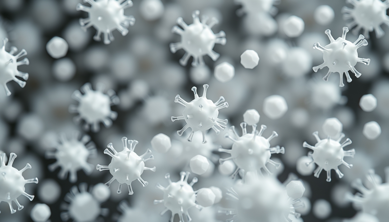 white blood cells macro in editorial style