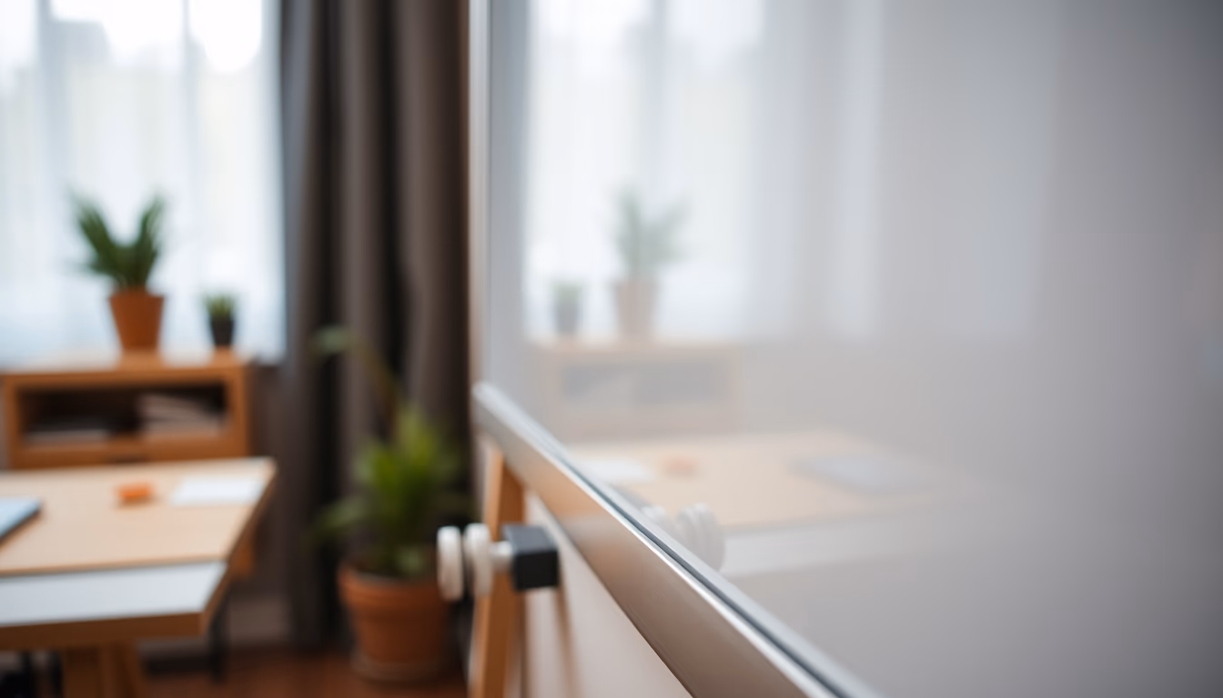 whiteboard at home in editorial style