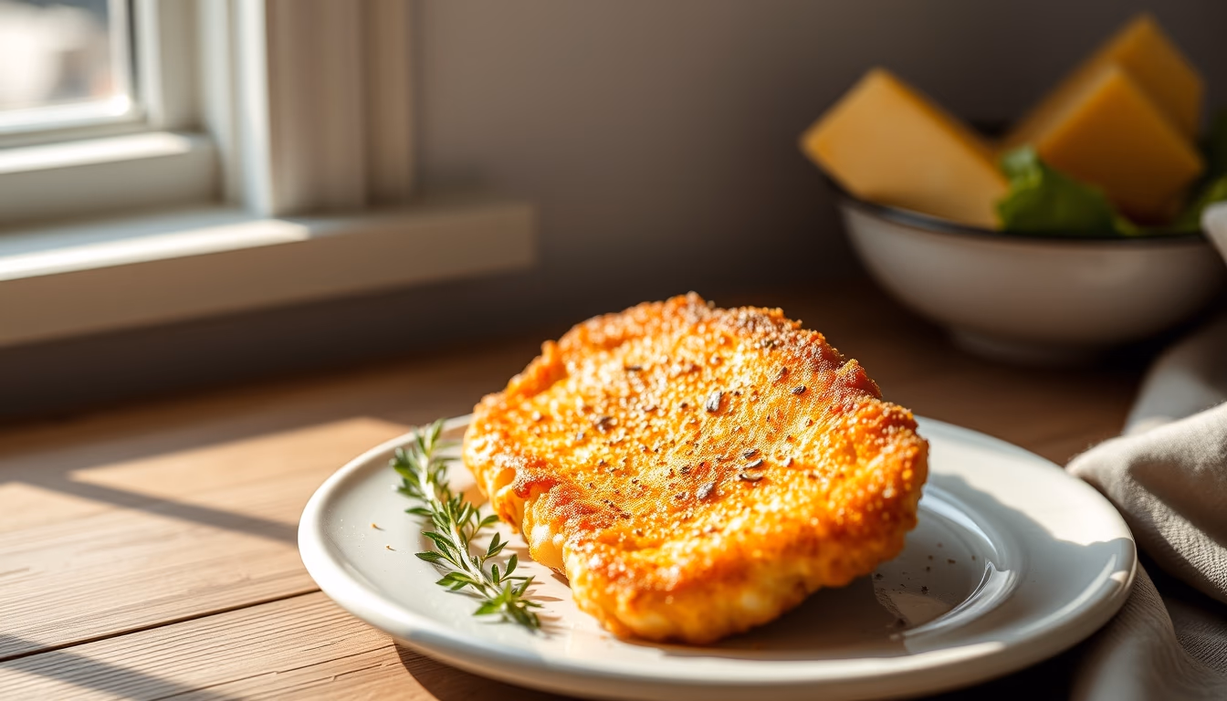 wiener schnitzel plate in editorial style