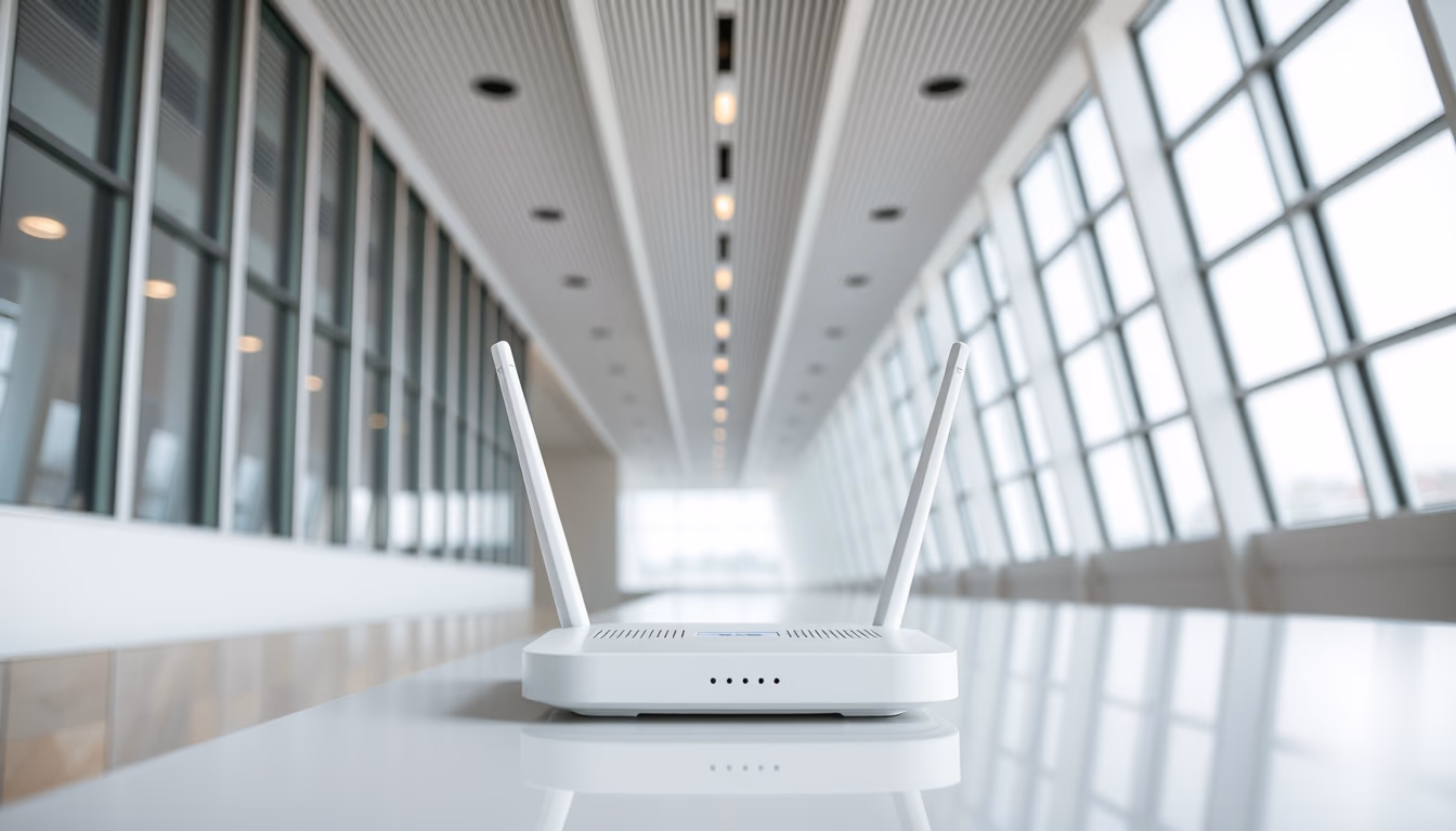 wifi router modern in editorial style