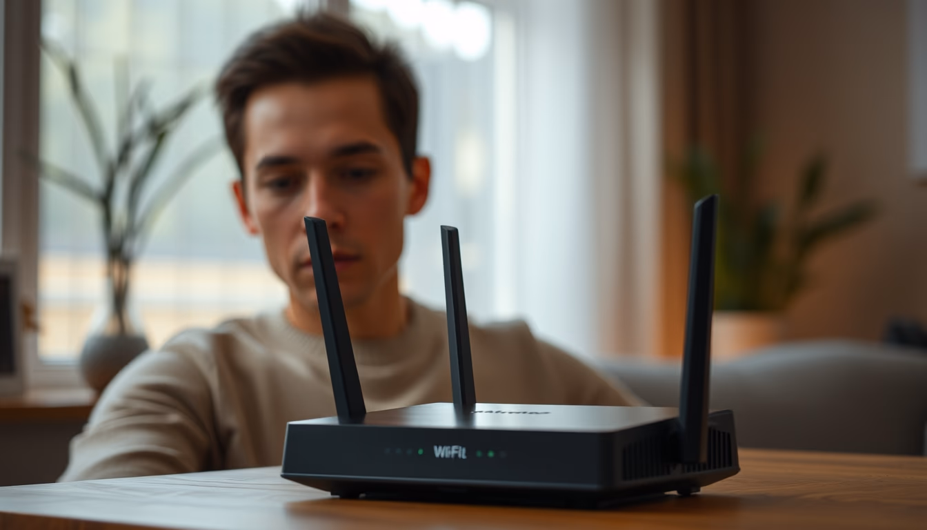 wifi router modern in editorial style