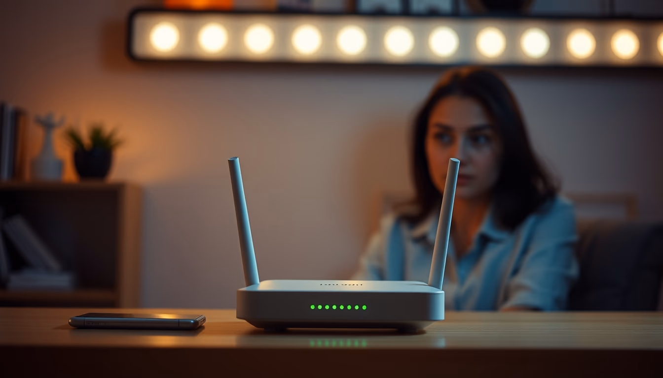 wifi router modern in editorial style
