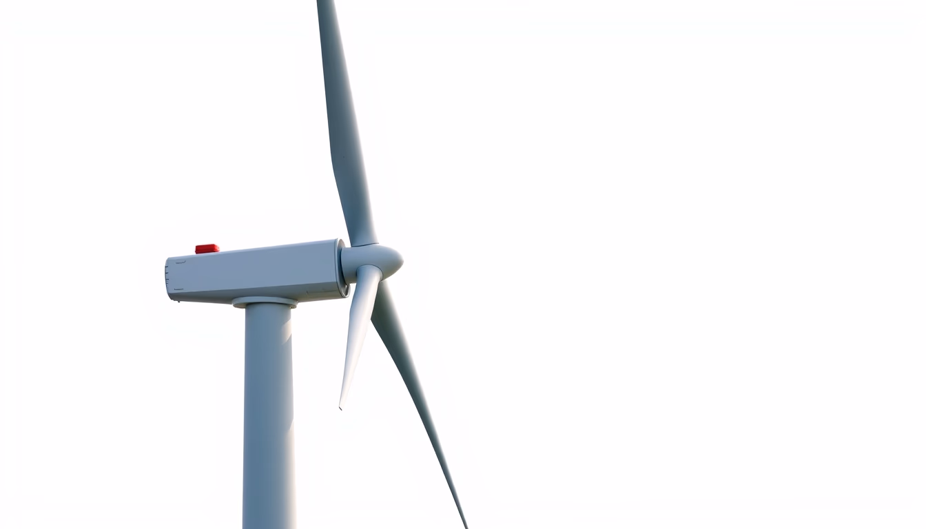 wind turbine offshore in editorial style