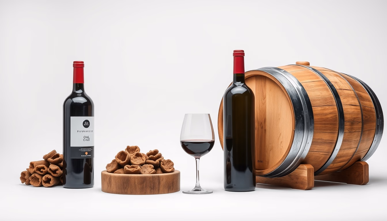 wine cellar barrel oak in editorial style